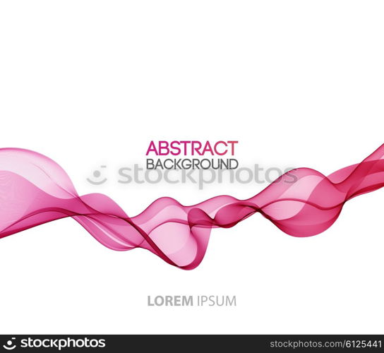 Abstract motion wave illustration. Abstract motion smooth color wave vector. Curve pink lines