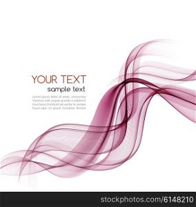 Abstract motion wave illustration. Abstract motion smooth color wave vector. Curve purple lines