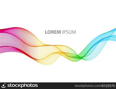 Abstract motion wave illustration. Abstract motion smooth color wave vector. Curve rainbow lines