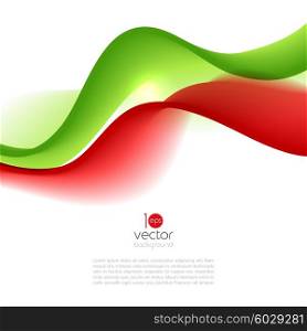 Abstract motion wave illustration. Abstract motion smooth color wave vector. Curve red and green lines