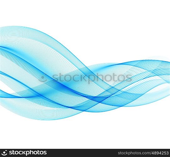 Abstract motion wave illustration. Abstract vector background with blue smooth color wave.