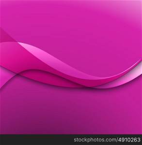Abstract motion wave illustration. Abstract vector background with purple smooth color wave. Violet wavy lines
