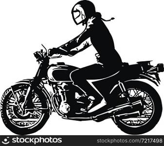abstract motorcycle illustration of Extreme motocross racer vector illustration