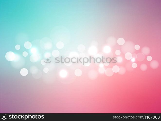 Abstract multicolor blurred lights bokeh background. Vector illustration