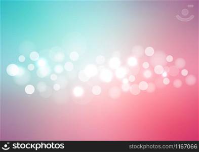 Abstract multicolor blurred lights bokeh background. Vector illustration
