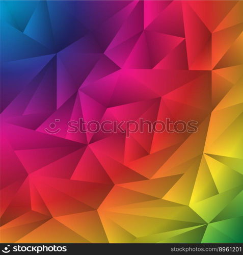 Abstract multicolor geometric rumpled triangles vector image