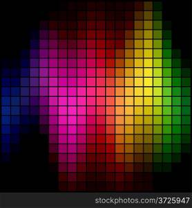 Abstract multicolor spectrum spot mosaic background.
