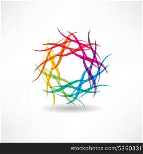 abstract multicolored circles icon