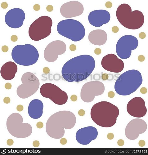 Abstract multicolored spots summer seamless pattern. Perfect for T-shirt, scrapbooking, textile and print. Hand drawn vector illustration for decor and design.