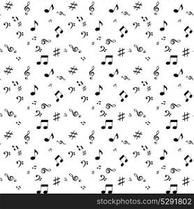 Abstract music seamless pattern background vector illustration for your design. EPS10. Abstract music seamless pattern background vector illustration f