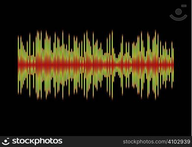 Abstract musical background showing a graphic equalizer in black