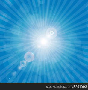 Abstract natural background with funny sun vector background.