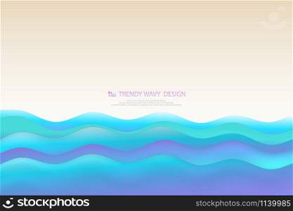 Abstract nature coast sea wavy layers of blue level of sea background. Decorate for ad, summer theme, swim, poster, cover design. vector illustration eps10