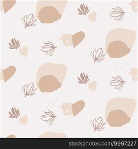 Abstract nature shapes seamless pattern. Background for paper wrap, textile, package and print vector design.. Abstract nature shapes seamless pattern. Background for paper wrap, textile, package and print design.