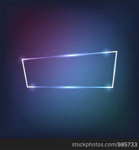 Abstract neon frame light background. Your text. Abstract neon frame