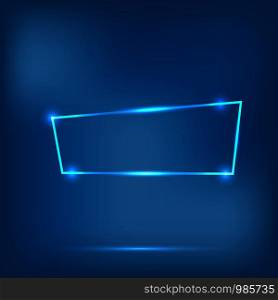 Abstract neon frame light background. Your text. Abstract neon frame