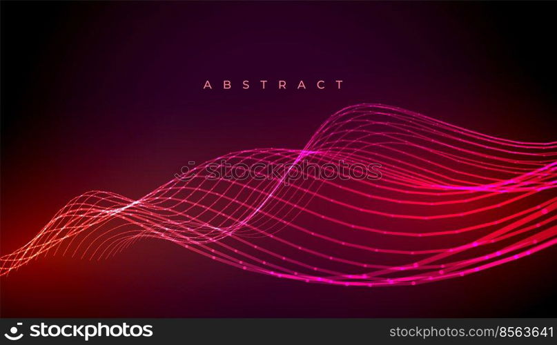 abstract neon stylish wave lines background design