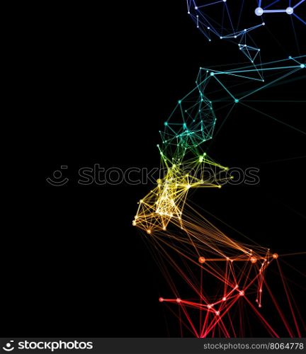 Abstract network connection background. Abstract network data connection. Vector technology background