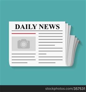 Abstract newspaper, daily news, flat style, vector eps10 illustration. Newspaper