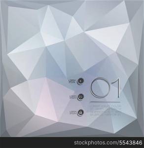 Abstract number background with polygons and icon, can be used for website, info-graphics