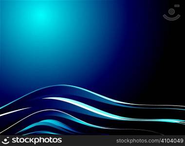 Abstract ocean illustration in blue with plenty of room for your own copy