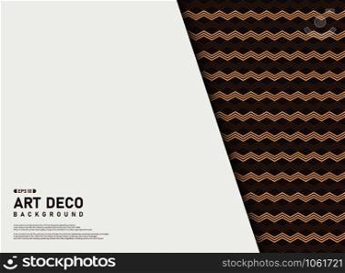 Abstract of art deco line pattern with free space background, vector eps10