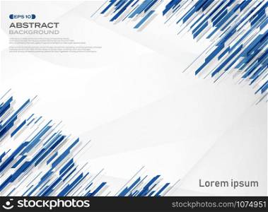 Abstract of blue color stripe line technology background, vector eps10