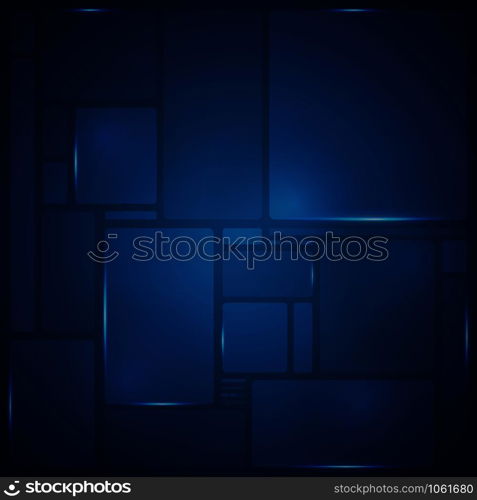 Abstract of blue square pattern geometric futuristic background, vector eps10