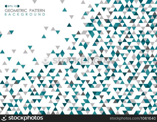 Abstract of blue triangle geometric pattern cover background, vector eps10