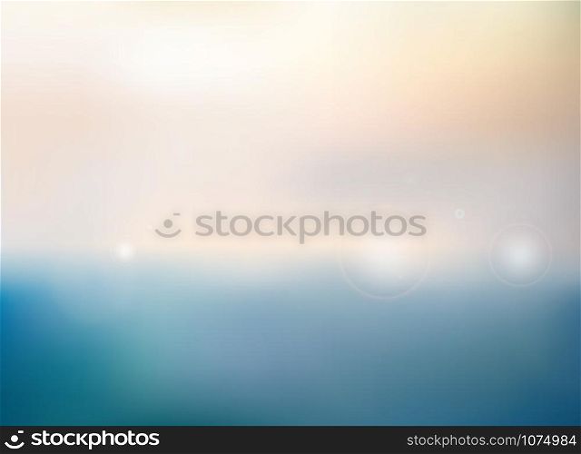 Abstract of blurred nature sea background, illustration vector eps10