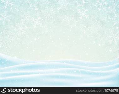 Abstract of Christmas background with snowflakes decoration and tree, vector eps10
