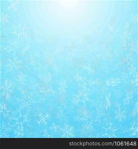 Abstract of christmas festival snowflakes with sky background, vector eps10