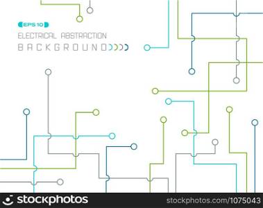 Abstract of colorful electrical lines pattern background, vector eps10