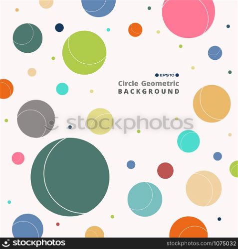 Abstract of colorful retro circle pattern background, illustration vector eps10