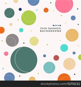 Abstract of colorful retro circle pattern background, illustration vector eps10