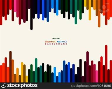 Abstract of colorful stripe line background with copy space in center, vector eps10