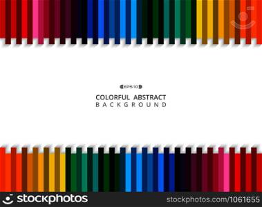 Abstract of colorful stripe line background with copy space, vector eps10