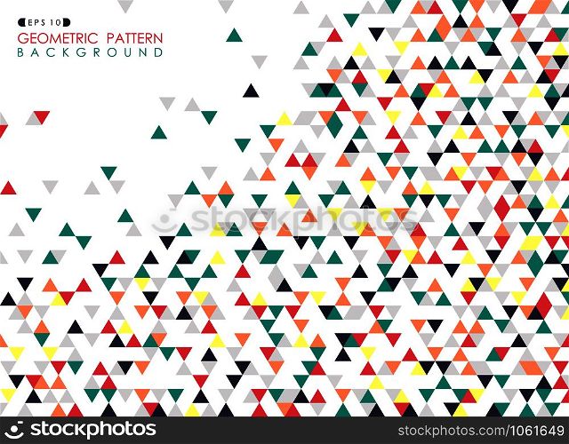 Abstract of colorful triangle geometric pattern cover background, vector eps10