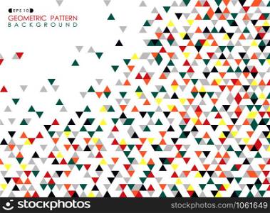 Abstract of colorful triangle geometric pattern cover background, vector eps10