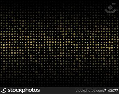 Abstract of dark background with small mix sized gold circle shape random pattern, vector eps10