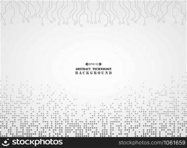 Abstract of electronic background digital gray color pattern, vector eps10