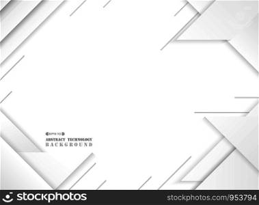 Abstract of futuristic gray white geometric modern pattern on gradient white background. You can use for poster, ad, brochure. vector eps10