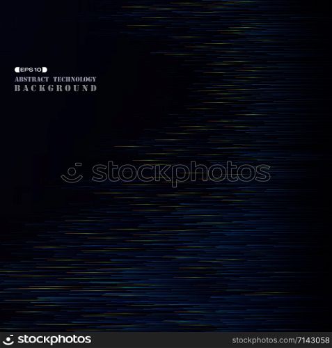 Abstract of futuristic technology gradient blue stripe line cover background, vector eps10