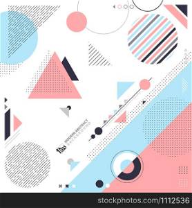 Abstract of geometric pattern design with elements decoration artwork. Decorate for poster, template, elements, ad, cover. illustration vector eps10