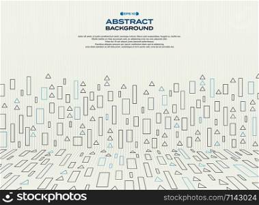 Abstract of geometrical triangle and square shapes pattern perspective background, vector eps10