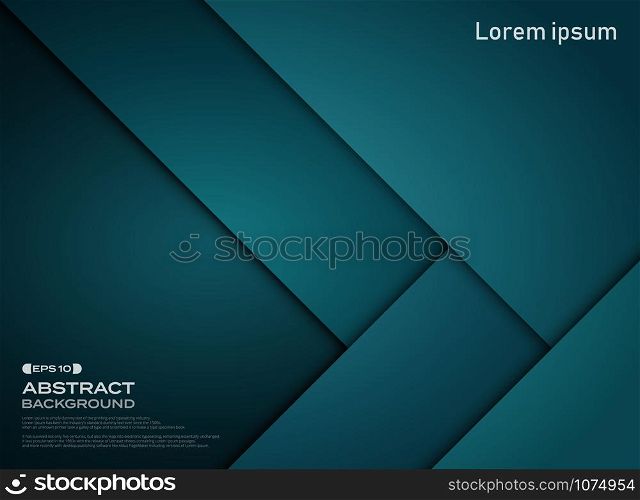 Abstract of gradient blue paper cut pattern background, vector eps10