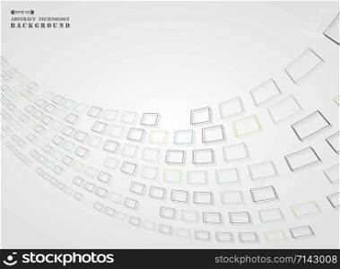 Abstract of gradient futuristic square pattern background, vector eps10
