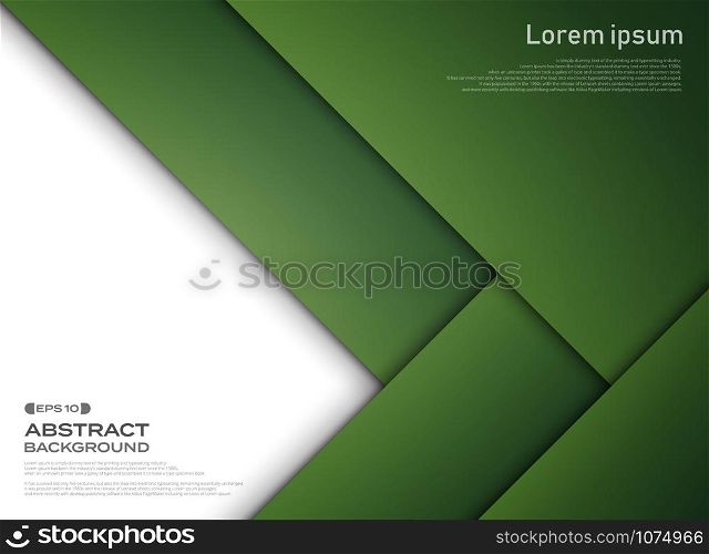 Abstract of gradient green paper cut pattern background, vector eps10