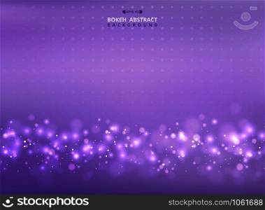 Abstract of mesh coloful violet with bokeh pattern background, vector eps10