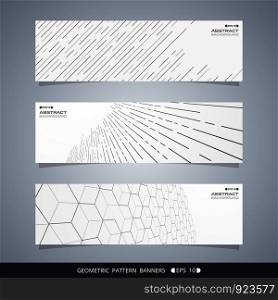Abstract of modern geometric line banners, vector eps10